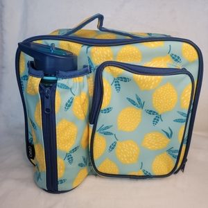 Cirioa lunch bag, yellow and light blue